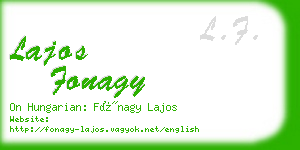 lajos fonagy business card